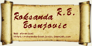 Roksanda Bošnjović vizit kartica